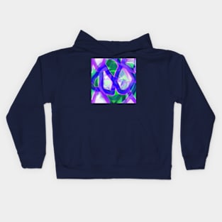 Blue, green and purple II Kids Hoodie